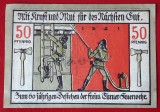 Germania notgeld 50 pfennig 1921 Langensalza - pompieri **