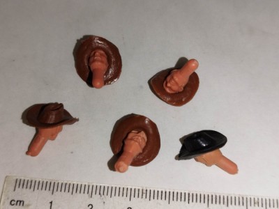 bnk jc Timpo - lot capete cowboy/cavalerie - cu palarii foto