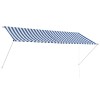 Copertina retractabila, albastru si alb, 300 x 150 cm