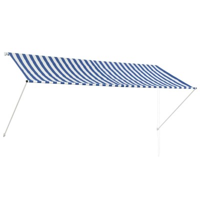 Copertina retractabila, albastru si alb, 300 x 150 cm foto