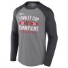 Florida Panthers tricou de bărbați cu m&acirc;necă lungă 2024 Stanley Cup Champions Throwback Tri-Blend Raglan Long Sleeve - M, Fanatics Branded