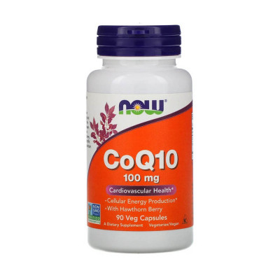 CoQ10 with Hawthorn Berry (Paducel), 100mg, Now Foods, 90 capsule foto