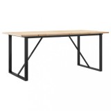 Cumpara ieftin Masa bucatarie, cadru O, 180x90x75,5 cm lemn masiv pin si Otel