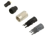 Conector M9 mamă aurit IP40 BINDER - 125V, 4A, 3 pini