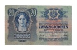 AUSTRIA / AUSTRO - UNGARIA 20 COROANE / KRONEN / KORONA 1913 [3] P - 13 a , VF+ , seria 899135