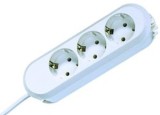 Prelungitor Bachmann SMART 3xCEE7 3, fara intrerupator, lungime cablu 5m, H05VV-F 3G1.5, negru, nedemontabil