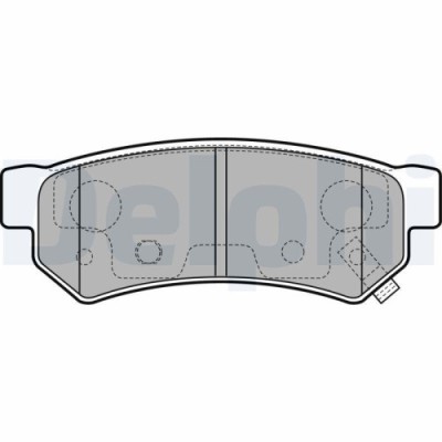 Placute frana Chevrolet Spark (M300), 1.0, 1.0 LPG, 1.2, punte spate, cu indicator uzura acustic, DELPHI foto
