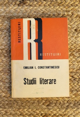 Studii literare- Emilian I. Constantinescu foto