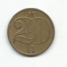 (No2) moneda-CEHOSLOVACIA -20 Haleru 1982