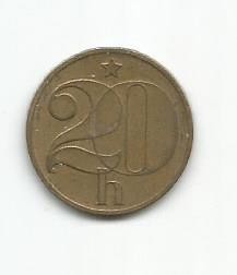 (No2) moneda-CEHOSLOVACIA -20 Haleru 1982 foto