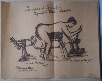 Ilustrație veche PROGRESUL ȘTIINȚEI : APARATUL MAGIC - OPERATOR, 1897 foto