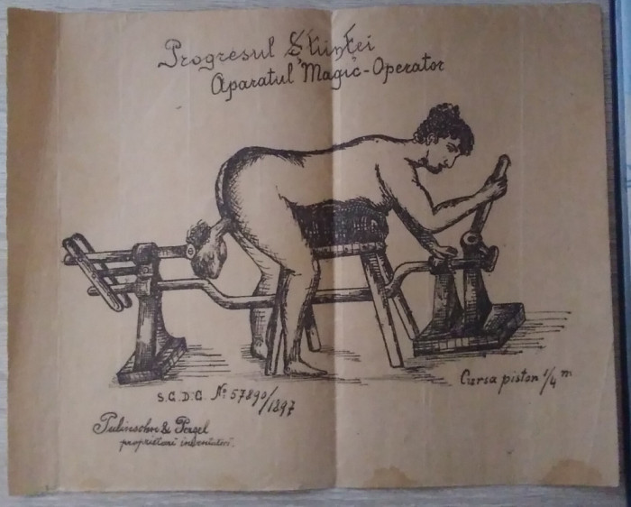 Ilustrație veche PROGRESUL ȘTIINȚEI : APARATUL MAGIC - OPERATOR, 1897