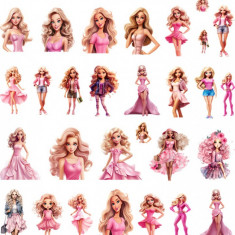 Sticker decorativ, Barbie, Roz, 90 cm, 8402ST