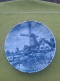 Portelan Delft Blauw, farfurie decorativa Holland