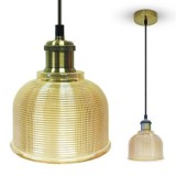 Corp suspendat pentru iluminat max 60w ip20 sticla, culoare chihlimbar
