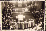 HST M132 Poză slujbă religioasă cu 7 preoți Rom&acirc;nia interbelică