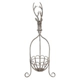 Cos decorativ Ren metal gri 28x28x68 cm