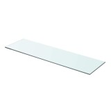 vidaXL Raft din sticlă transparentă, 70 x 20 cm