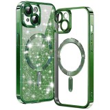 Techsuit - Luxury Glitter MagSafe - iPhone 15 Plus - Deep Green