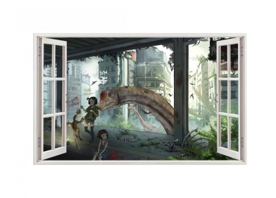Sticker decorativ cu Dinozauri, 85 cm, 4234ST foto