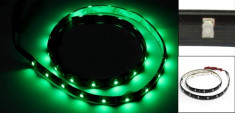 Banda led, de culoare verde, 60 cm, 30 led-uri smd 3528, rezistenta la apa foto