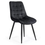 SCAUN LIVING DIN CATIFEA SI CADRUL METALIC BUC 206 NEGRU