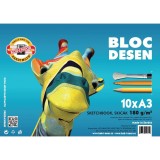 Bloc desen A3 180g,10 coli, Koh-i-noor-Girafa