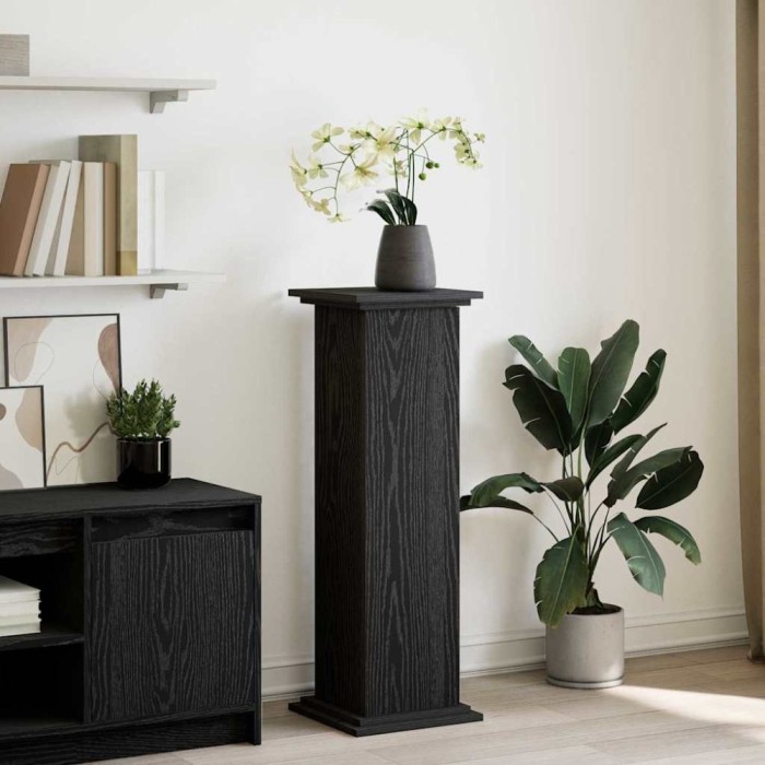 vidaXL Raft de expunere Stejar Negru 31 x 30 x 90 cm Lemn compozit 869245