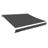 vidaXL P&acirc;nză Copertină Antracit 6x3m Poliester UV Impermeabilă - Rezervă Fără Cadru