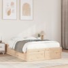Gossi cadru de pat fara saltea, 135x190 cm, lemn masiv de pin