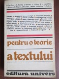 Pentru o teorie a textului R.Barthes, J.L.Baudry, J.Derrida