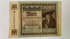 Bancnota 5000 MARCI GERMANE - 1922 - Germania - P-81e foto