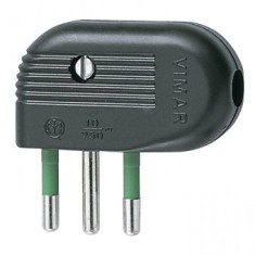 Vimar 01041 Stecher 10A, 250V, 3P, negru - 8007352035447
