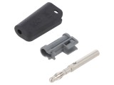 Mufă Banană Neagră 4mm 19A 30VAC 60VDC