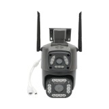 Camera de supraveghere lentila duala 4MP 1080P, WIFI &amp;amp; 4G, PTZ cu senzor de miscare, detectie umana si aplicatie V380 Pro
