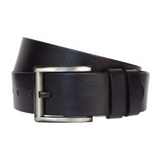 Curea barbati pentru jeans, catarama metalica, latime 4.5 cm, negru, piele naturala - CK219N