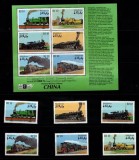 Maldives 2000 Trains Railways Mi.3448-3453+KLB MNH AA.092, Nestampilat