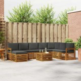 Cumpara ieftin Set de canapele de exterior 9 buc. 8-Locuri Natural si Antracit