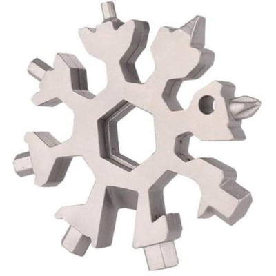 Breloc-unealta multifunctionala 18-in-1 Snowflake Argintiu foto