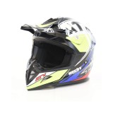 Cumpara ieftin Casca moto ATV integrala HECHT 52915S, design moto-sport, material ABS, marime S 55-56 cm, multicolor