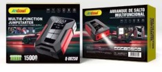 Pornitor portabil pentru baterie auto cu Power Bank si compresor 1500mAh Culoare - negru/rosu