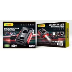 Pornitor portabil pentru baterie auto cu Power Bank si compresor 1500mAh Culoare - negru/rosu