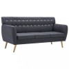 Canapea 3 locuri, tapiterie textila, 172x70x82 cm, gri inchis
