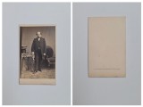 Fotografie de colectie CDV Atelier Georg Stegmann, Portret de barbat (om politic), Wien, Viena, Austria, Austro-Ungaria, 1864