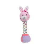 Jucarie Zornaitoare, forma Iepuras cu bilute, Roz, 21 cm, ATU-087182
