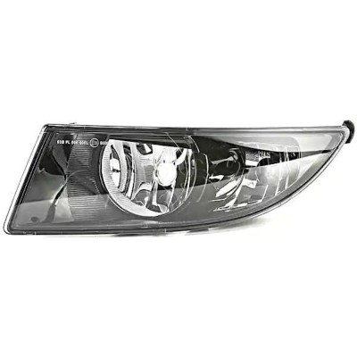 Proiector ceata Skoda Fabia, 04.2010-03.2015, Roomster/Praktik 04.2010-, partea Dreapta, cu lumini de zi, tip bec H8+P21W, fara becuri, negru, Hella foto