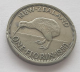 372. Moneda Noua Zeelanda 1 florin 1950, Australia si Oceania