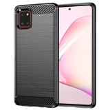 Techsuit - Carbon Silicone - Samsung Galaxy Note 10 Lite - Black