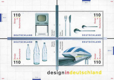 Germania 1999 - Design industrial, tren, bloc neuzat foto