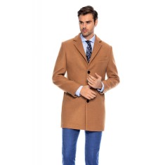 Palton barbati business slim camel B157